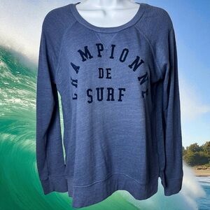 Sundry Championne De Surf Novelty Lightweight‎ Cozy Crewneck Coastal Women's S